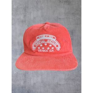 Animal House Venice CA Corduroy Snapback Hat Salmon Pink Academy Fits California